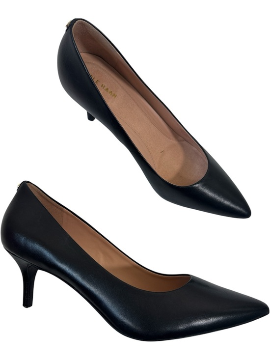 Cole Haan Shoes - Cole Haan Black Leather Kitten Heels Pumps Womens 9 Career Classic Damaged